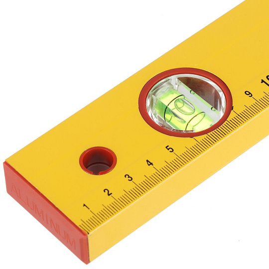 Уровень алюминий, 1500 мм, 3 глазка, линейка, желтый, Bartex, HJ-88D