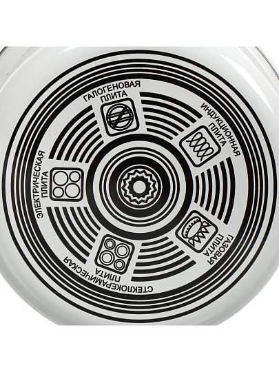 Набор посуды эмалированная сталь, 6 предметов, кастрюли 2.4,3.4,5 л, индукция, Керченский металлургический завод, Лофт-5-1-Элит, белый