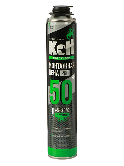 Пена монтажная Kolt, профессиональная, 50 л, 850 г, летняя, K85S50+