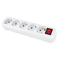 Корпус удлинителя 5 гнезд TDM Electric SQ1806-0037 16 А 250 В 2П+3 с выключателем и заземлением белый