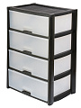 Комод 4 ящика, Колорит, черный, широкий, М8763, Альтернатива - фото 4