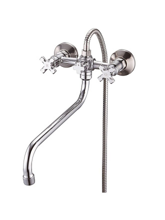 Смеситель для ванны, Solone, с кран-буксой, хром, JIK7-A102-A