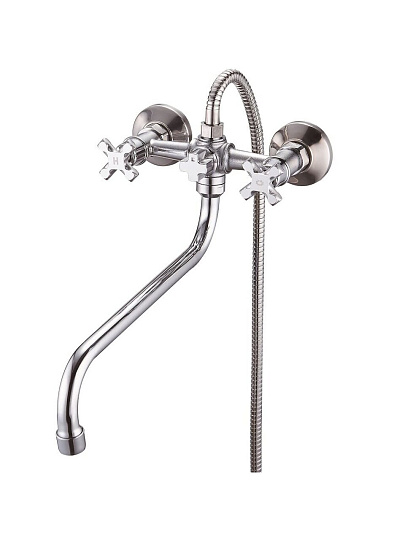 Смеситель для ванны, Solone, с кран-буксой, хром, JIK7-A102-A