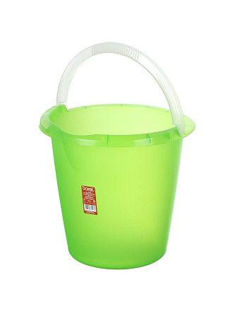Ведро пластик, 10 л, в ассортименте, хозяйственное, со сливом, мерное, Darel, 20107