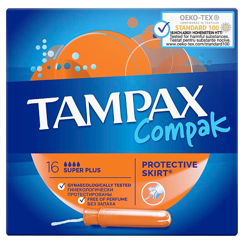 Тампоны Tampax, Super Plus, 16 шт, TM-83725527