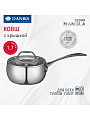 Ковш нержавеющая сталь, 1.7 л, крышка стекло, индукция, Daniks, Manola, CW-T078-16
