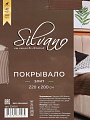 Покрывало евро, 220х200 см, 100% полиэстер, стеганое, Silvano, Жатка Элит, коричневое - фото 6