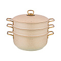 Кастрюля-мантоварка agnessparadise 26x12/26х7,2/26х7,2 см. трехслойное покр granit 936-132