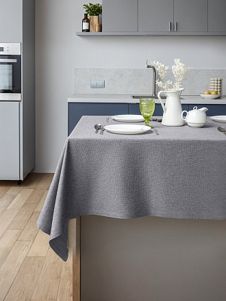 Скатерть 165х200 см, 100% полиэстер, 280 г/м2, Волшебная ночь, Базальт, базальт