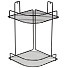 Полка для ванной металл, 2 яруса, угловая, 35х22х22 см, крепление саморезы, FOR-RUS001 - фото 2