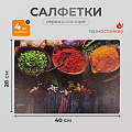 Набор салфеток пластик, 40х28 см, прямоугольный, 4 шт, для стола, Специи, Y4-9159