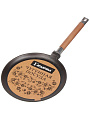 Блинница чугун, 24 см, Гардарика, 0824, съемная ручка, деревянная ручка, индукция - фото 7