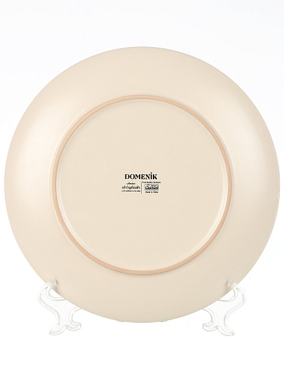 Тарелка обеденная, керамика, 24 см, круглая, OH!SPLASH, Domenik, DMD181, бежевая