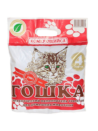 Наполнитель для лотка комкующийся, 4 л, Гошка