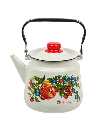Чайник сталь, эмалированное покрытие, 3.5 л, ручка металл, Appetite, Конфитюр, индукция, 1с26с