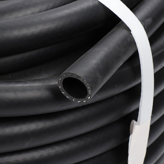 Шланг поливочный, внутренний d18 мм, 5 атм, армированный, 50 м, 3 слоя, VRC, резина+ТЭП, толстые стенки, черный