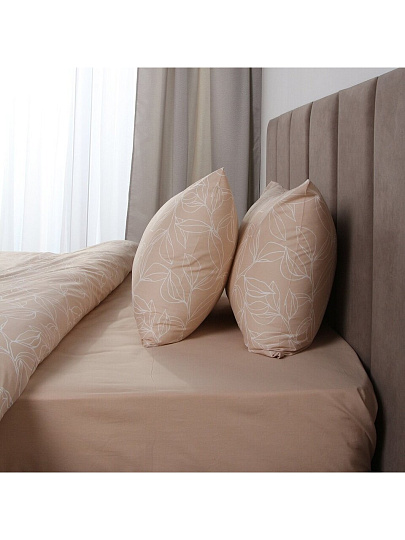 Постельное белье евро, 2 наволочки 50х70 см, пододеяльник 200х215 см, Silvano, поплин, 20461