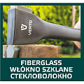 Топор универсальный 620 г, вес обуха 410 г, топорище из стекловолокна и TPR, VERTO, 05G100 - фото 3