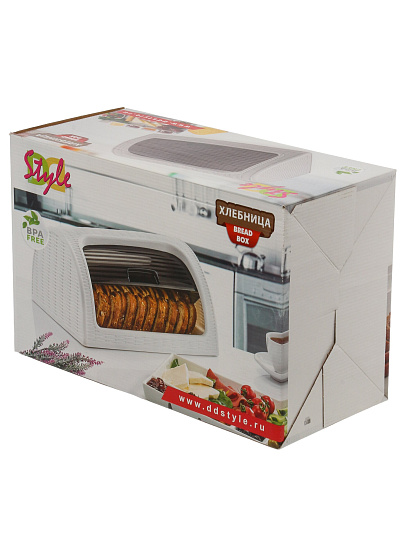 Хлебница пластик, 41.1х26.9х18.1 см, коричневая, Dunya Plastik, 05330