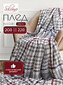 Плед евро, 200х220 см, велсофт, 100% полиэстер, Silvano, Берберри