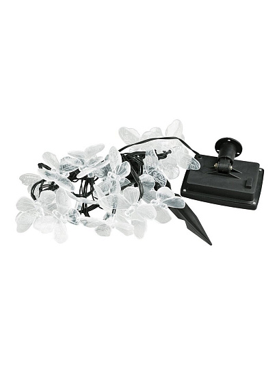 Гирлянда садовая Uniel, Butterflies USL-S-129/PT4000, на солнечной батарее, подвесной, пластик, 20 светодиодов