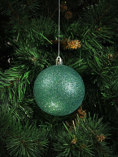 Елочный шар 6 шт, зеленый, 8 см, SYQA-0122345