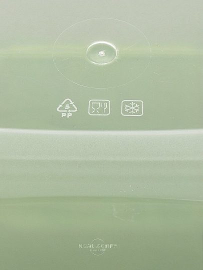 Контейнер пищевой пластик, 0.5 л, 13.8х10.6х5.6 см, зеленый, прямоугольный, Homver, Botanica, 222132018/08