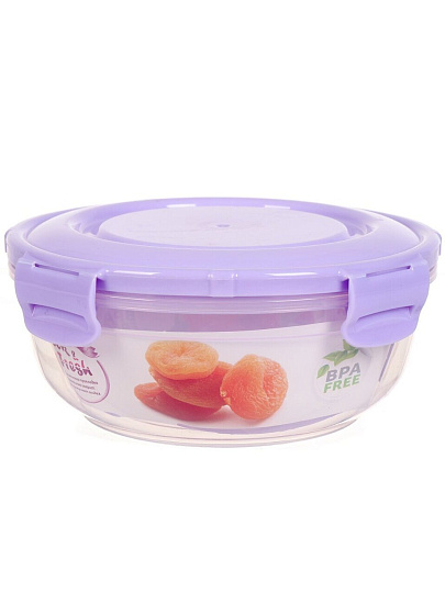 Контейнер пищевой пластик, 1.35 л, круглый, 30503