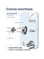 Полка для ванной стекло, металл, настенная, угловая, 47.8х47.8 см, Fora, Drop, FOR-DP035 - фото 4