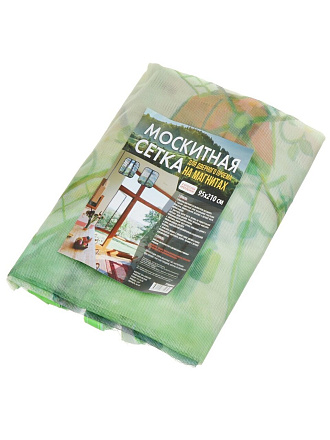 Сетка москитная для двери, 0.95х2.1 м, на магнитах, липучка, зеленая, Мельница, YTMN004