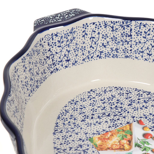 Форма для запекания керамика, 24х39 см, 7.64 л, овальная, зеленая, Attribute, Eclipse blue, ABK106-SRT-B