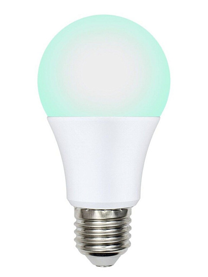 Лампочка светодиодная для бройлеров, E27, 9 Вт, 175-250 В, IP65, A60, SCBG, синий, зеленая, Uniel, PLO65WH, UL-00003190