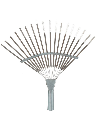 Грабли веерные, 18 зуб, 33 см, пластинчатые, оцинкованные, ГВ-Л