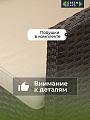 Мебель садовая Green Days, Веранда, темно-коричневая, стол, 79х50х38 см, 2 кресла, 1 диван, подушка бежевая, 240 кг, YTGTC103 - фото 5