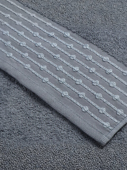 Полотенце банное 70х140 см, 100% хлопок, 470 г/м2, Дафна, темно-голубое, Узбекистан, 311170140