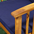 Мебель садовая Green Days, Акация, дерево, стол, 100х43х50 см, 2 кресла, 1 диван, подушка синяя, 140 кг, 119х66х82 см, 4PCS-DT01 - фото 2