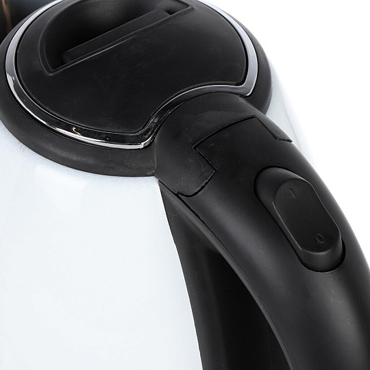 Чайник электрический Lofter, ZJ-A101-wht, белый, 1.8 л, 1500 Вт, скрытый нагревательный элемент, алюминий