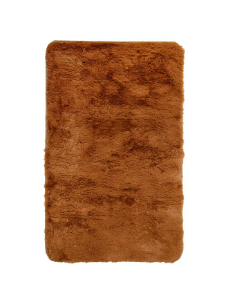 Коврик интерьерный 0.5х0.8 м, прямоугольный, молочный шоколад, искусственный мех, A090291