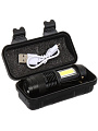 Фонарь ручной, встроенный аккумулятор, Облик, 208 Zoom, зарядка от USB, алюминий, черный, УТ-00000712 - фото 3