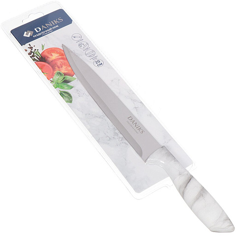 Нож кухонный Daniks, Тоскана, разделочный, нержавеющая сталь, 20 см, рукоятка пластик, YW-A140M-SL