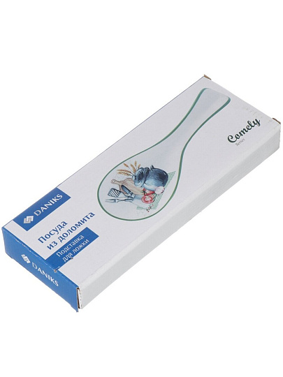 Подставка для ложки, доломит, фигурная, 24.7х9 см, Daniks, Comely