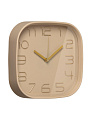 Часы настенные, кварцевые, 25х25 см, корпус бежевые, квадратные, Рубин, Классика, 2500-003