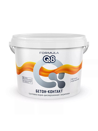 Грунтовка водно-дисперсионная, акриловая, Formula Q8, бетоноконтакт, 2.7 кг