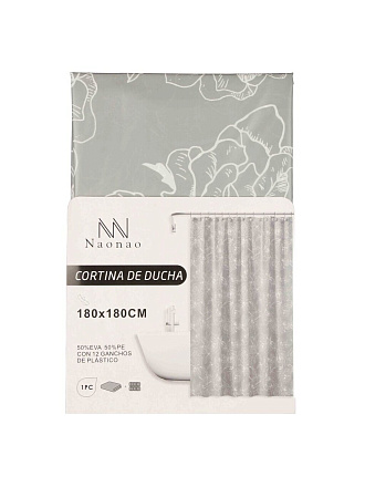 Штора для ванн 180х180 см, Peva, Naonao, серая абстракция, A310145