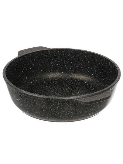 Жаровня алюминий, 26 см, 3 л, антипригарное покрытие, Нева Металл Посуда, Гранит, 6530БК