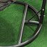 Подвесное кресло Кокон, 1-мест, 65х95х195 см, 150 кг, Green Days, Нежное кружево, мокрый асфальт, ротанг, подушка серая, JYF18112 - фото 4