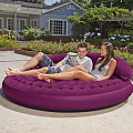 Кровать надувная Intex, 191х191х51 см, Ultra Daybed, 68881, без насоса, флокированная, круглая, 200 кг - фото 4