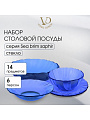 Сервиз столовый стекло, 14 предметов, на 6 персон, Sea brim Saphir, 50552