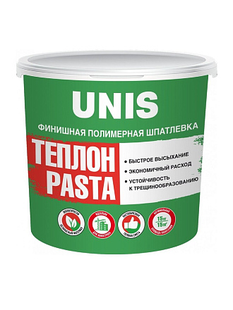 Шпатлевка Unis, Теплон Pasta, финишная, белая, 5 кг