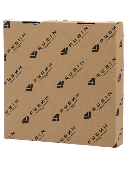 Часы настенные, кварцевые, 25 см, основание бежевое, круглые, Рубин, Цветы, 2526-101